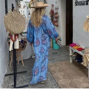 Zara Blue Floral Maxi Dress